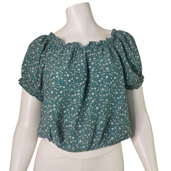 Woman's American Eagle Backless Tie-Back Floral Cropped Top sz Large - Picture 1 of 12